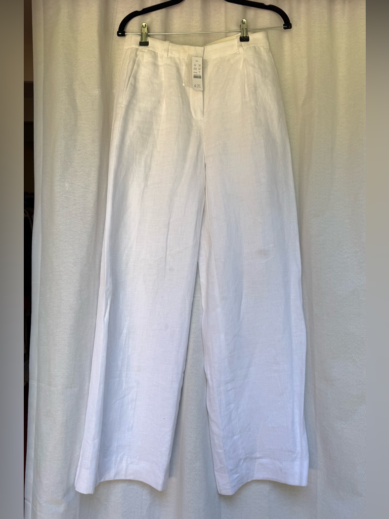 J. Crew Cream Essential Wide-Leg Pant